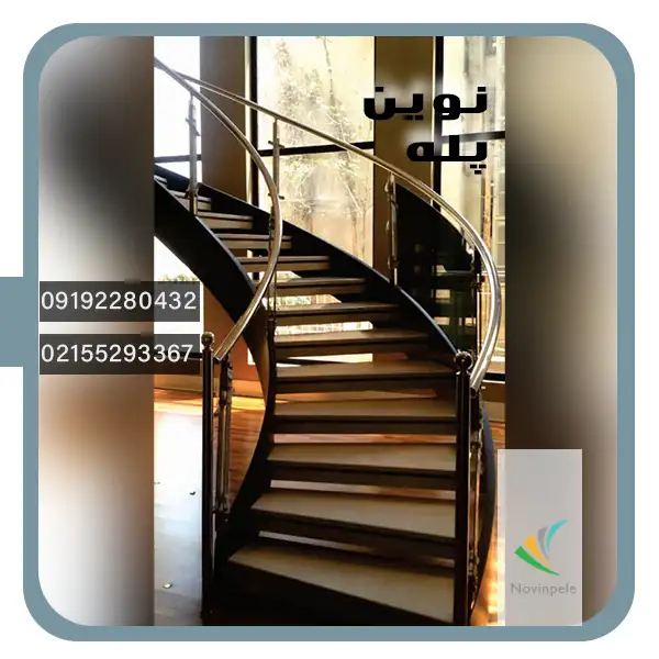 پله دوبلکس چوبی