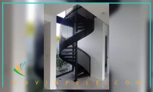 راه پله اسپیرال آلومینیومی