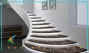 نحوه اجرای پله گرد سنگی
