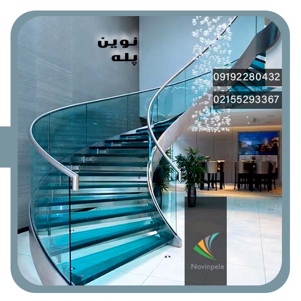 ساخت پله دوبلکس شیشه ای