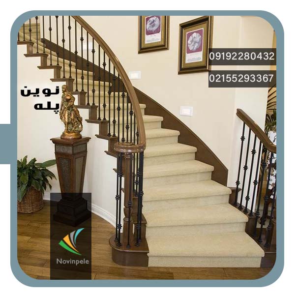 ساخت پله دوبلکس نیم گرد